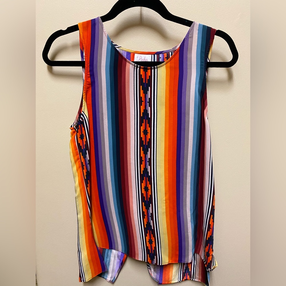 Parker silk open back top